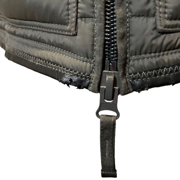 Parajumpers Rare Italian Import Down Vest Hooded Zip Patches Women's Size Small - Picture 9 of 16